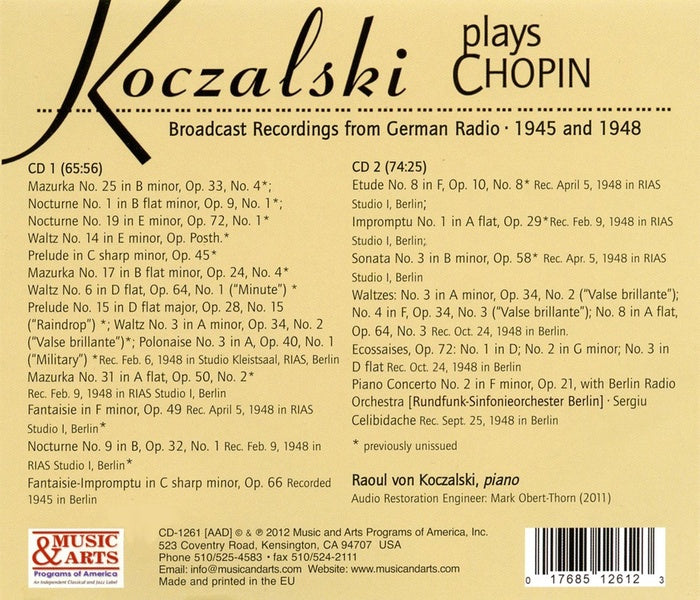 Oeuvres pour piano - Front Cover