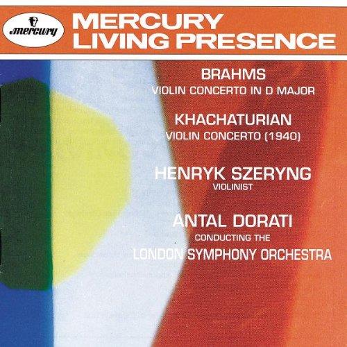 Brahms : violin concerto - Khachaturian : violin concerto - Front Cover