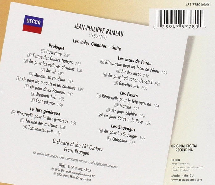 Les Indes galantes - Front Cover