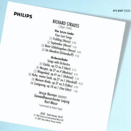 Quatre derniers lieder - Front Cover