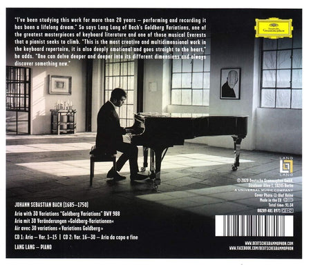 Johann Sebastian Bach - Goldberg Variations - Front Cover