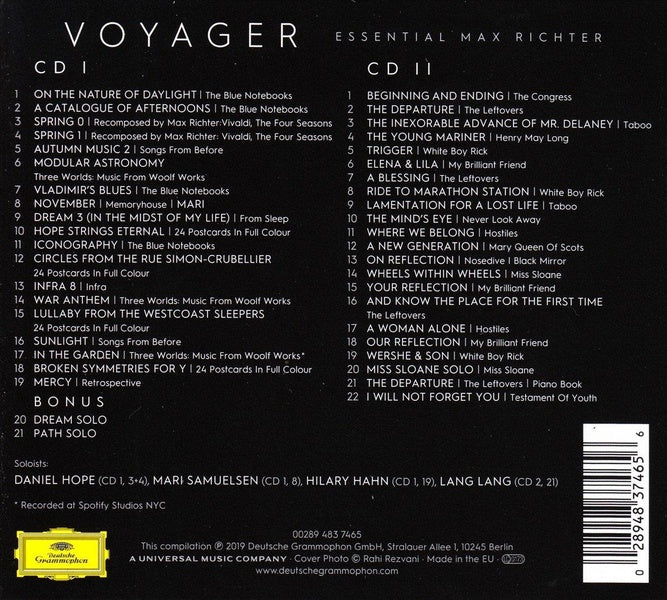 Voyager: essential Max Richter - Front Cover