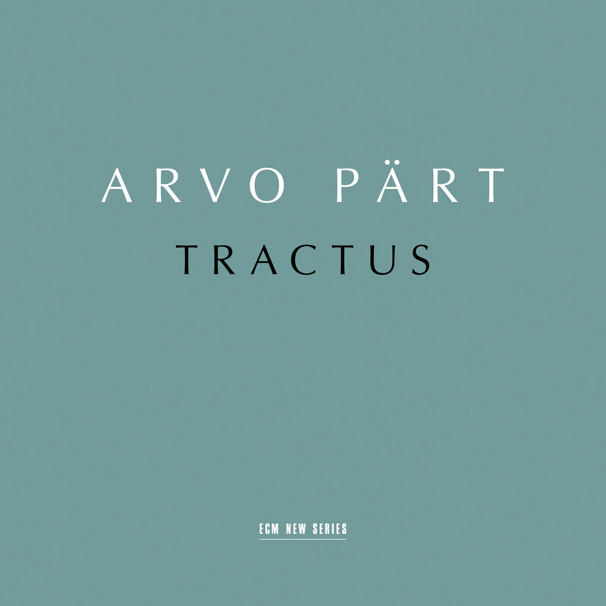 Arvo Pärt: Tractus - Front Cover