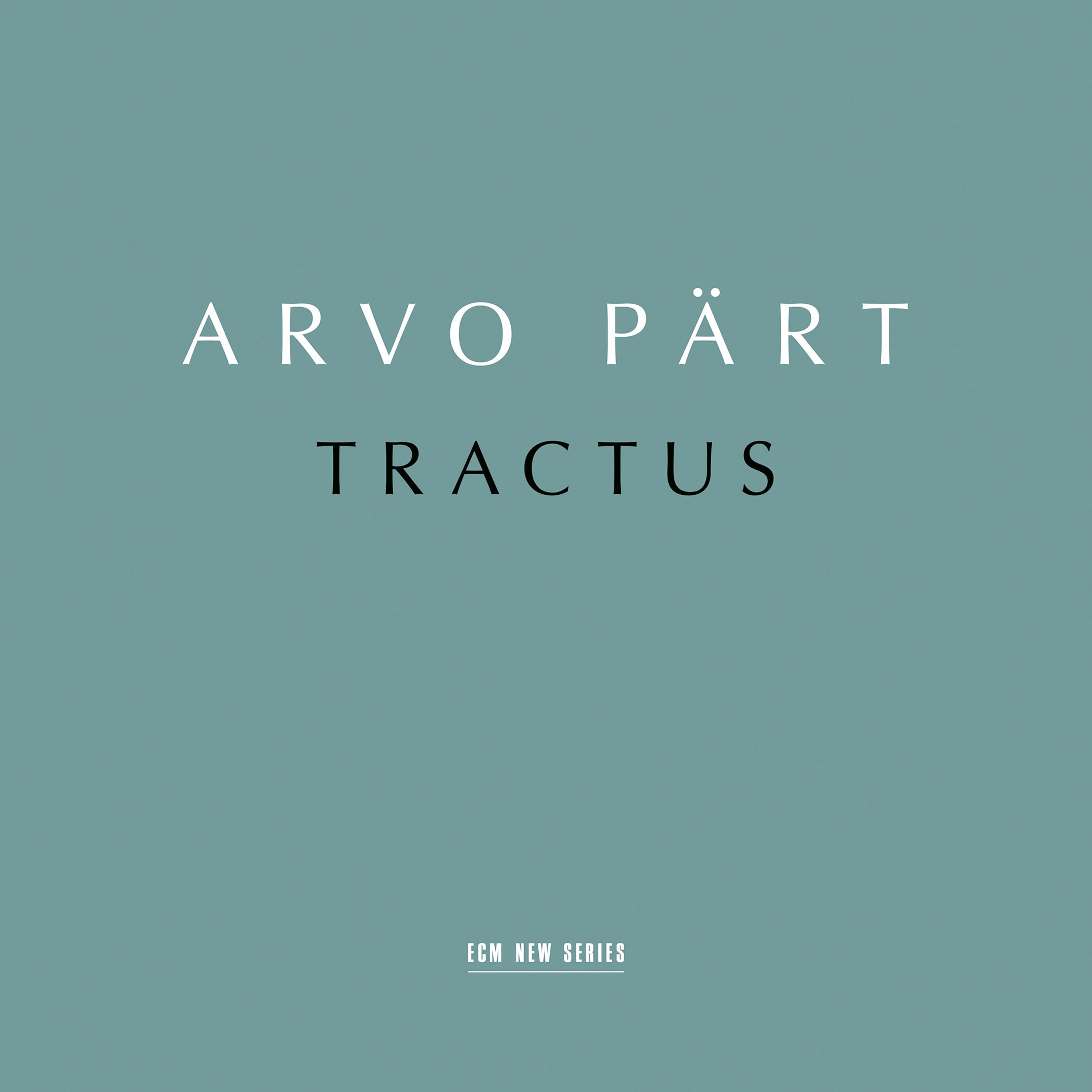 Arvo Pärt: Tractus - Front Cover