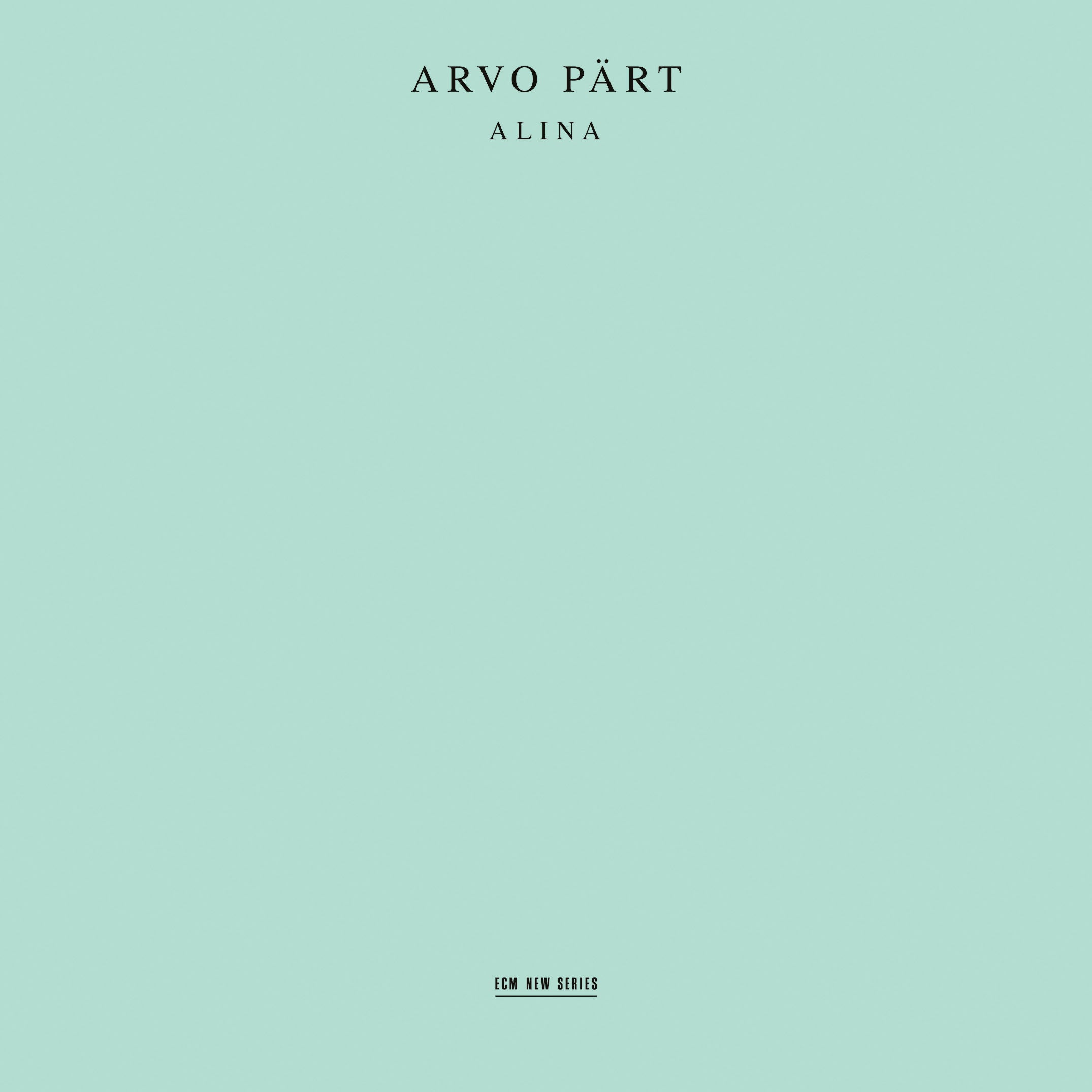 Arvo Pärt: Alina - Front Cover