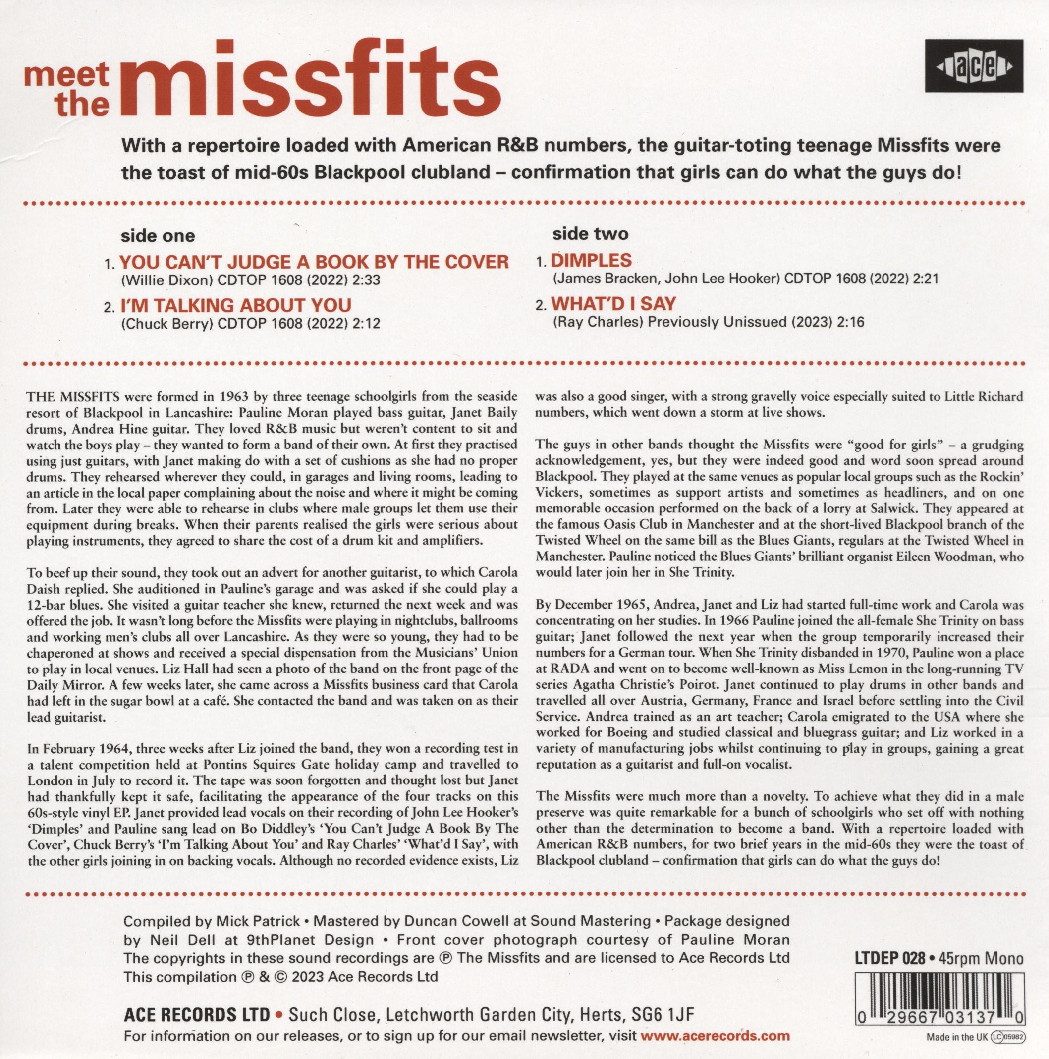 MEET THE MISFITS - Back Cover