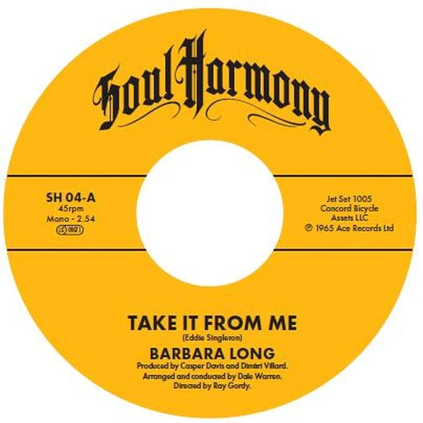 Take it From Me / Poor Loser - Front Cover