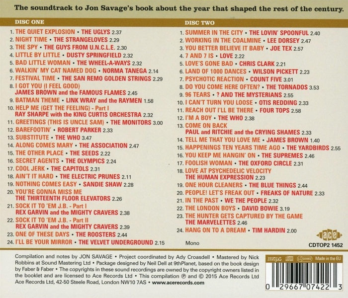 Jon Savage's 1966 The year the decade exploded - Front Cover