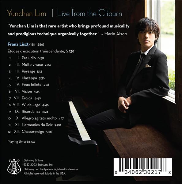 Yunchan Lim Live From The Cliburn - Front Cover