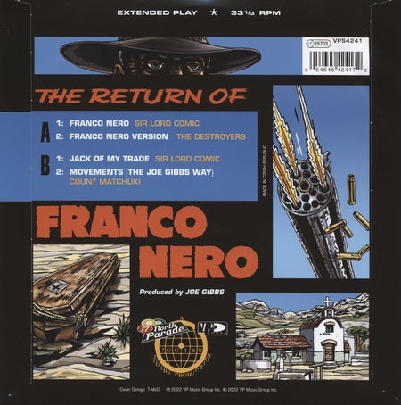 THE RETURN OF FRANCO NERO - Back Cover