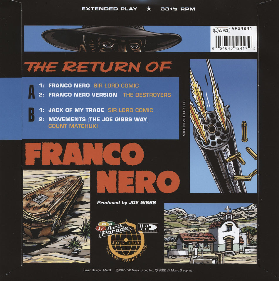 THE RETURN OF FRANCO NERO - Back Cover