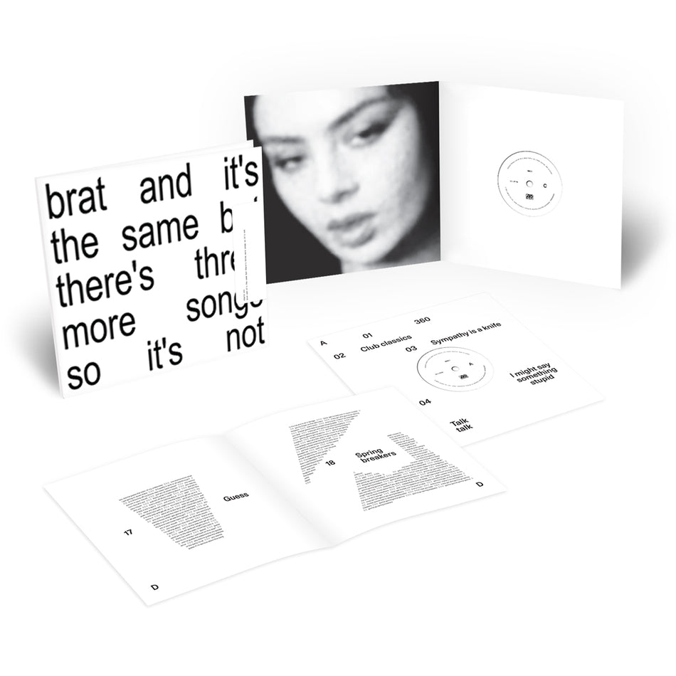 BRAT AND IT'S THE SAME BUT THERE'S THREE MORE SONGS SO IT'S NOT (LP BLANC) - Back Cover