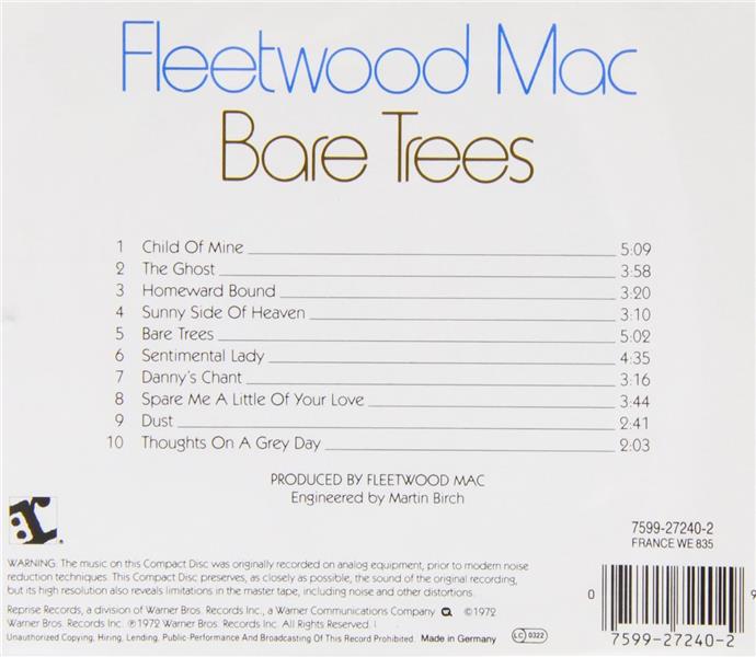 Bare Trees - Front Cover