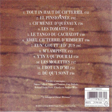 Renaud cante el' Nord - Front Cover