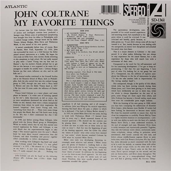 MY FAVORITE THINGS (STEREO) - Front Cover