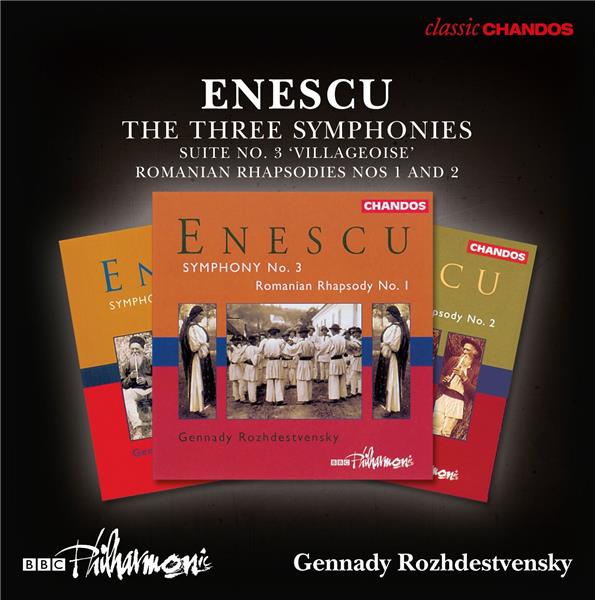 Symphonies n°1, 2, 3, Romanian rhapsody - Front Cover