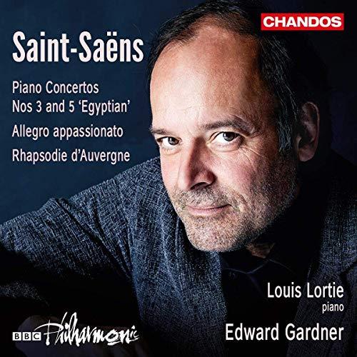 Saint-Saëns piano concertos 3 & 5 - Front Cover