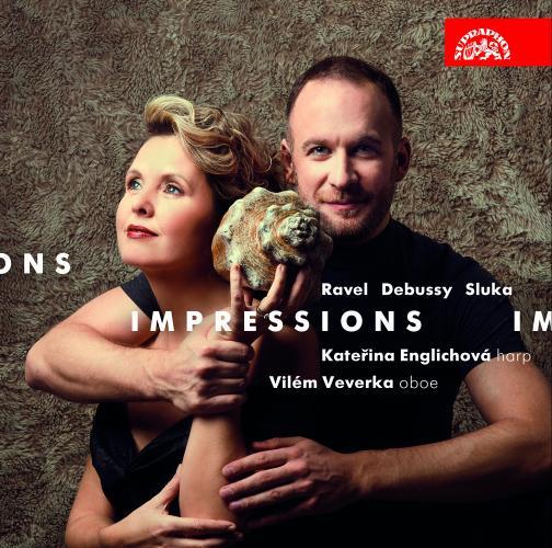 Ravel, Debussy, Sluka : Impressions, œuvres pour harpe et hautbois - Front Cover