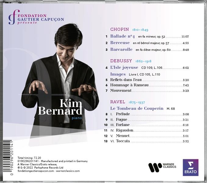Fondation Gautier Capuçon présente Kim Bernard : Chopin, Ravel, Debussy - Front Cover