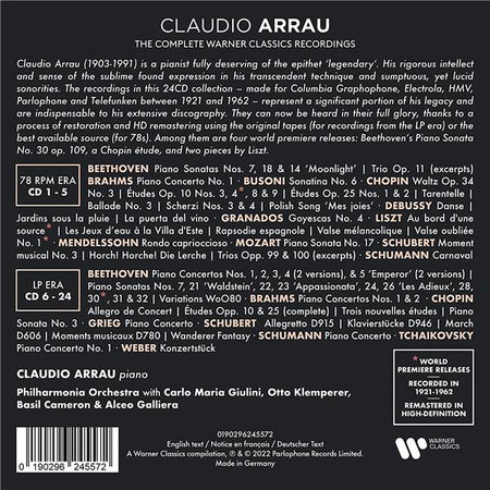 The Complete Warner Classics Recordings (24CD Remasterisés) - Front Cover