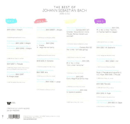 THE BEST OF JOHANN SEBASTIAN BACH - Front Cover
