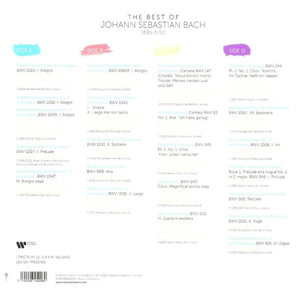 THE BEST OF JOHANN SEBASTIAN BACH - Front Cover