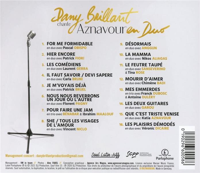 Dany Brillant chante Aznavour en duo Vol. 2 - Front Cover