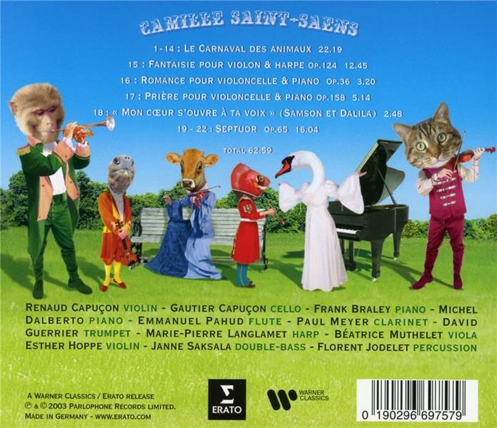 Saint Saëns : Le Carnaval des Animaux - Front Cover