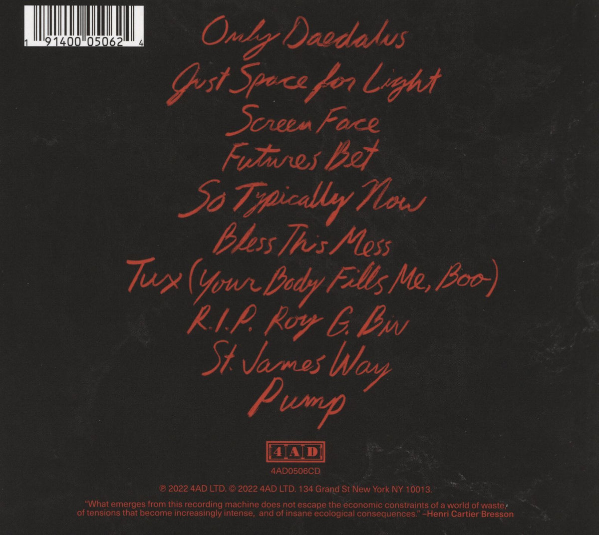 BLESS THIS MESS - Back Cover