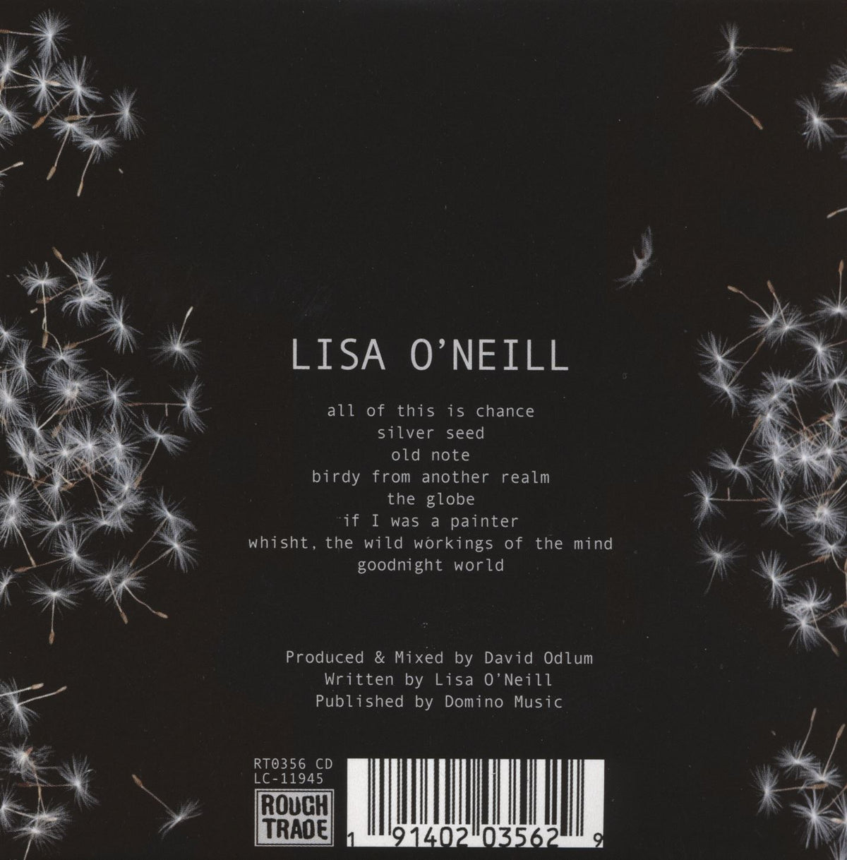 ALL OF THIS IS CHANCE - Back Cover