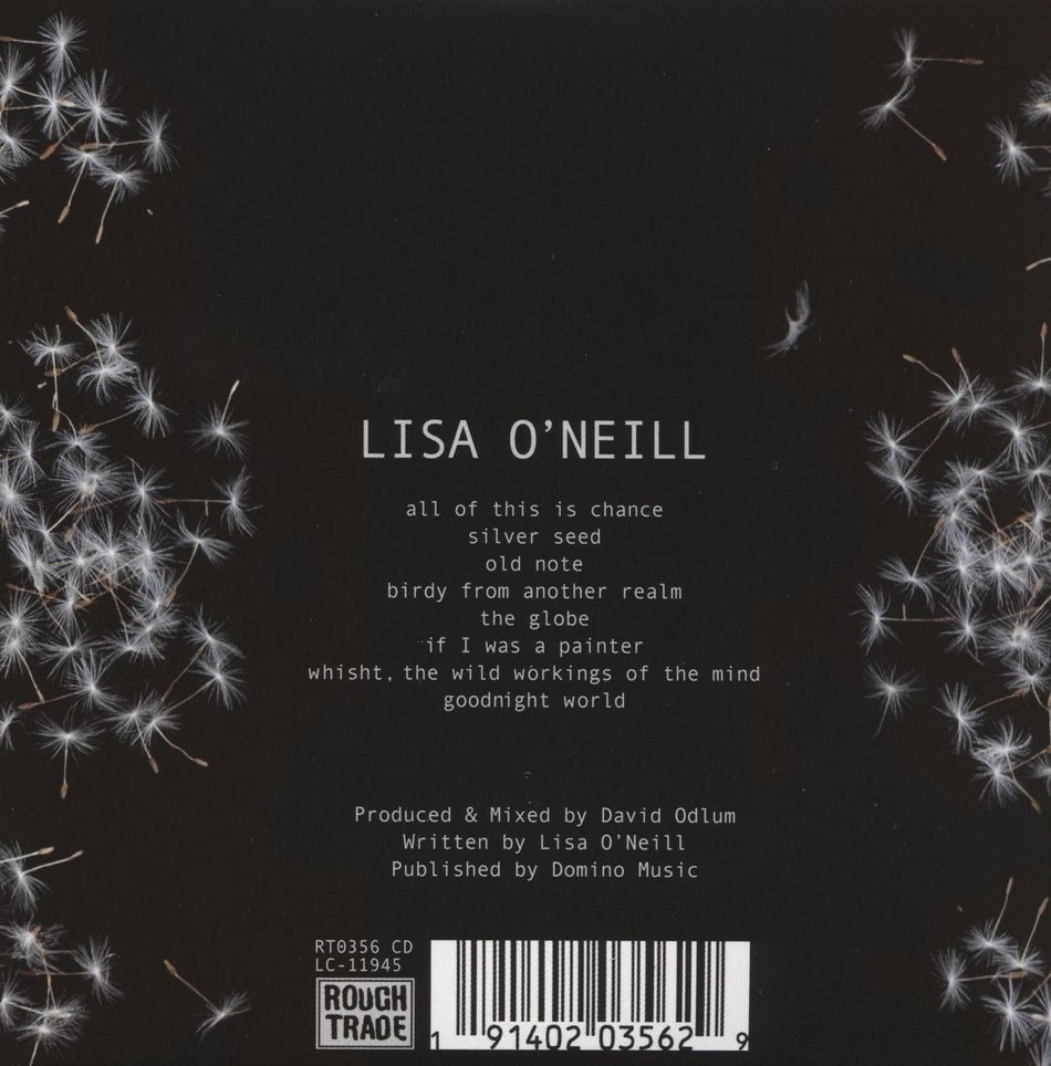 ALL OF THIS IS CHANCE - Back Cover