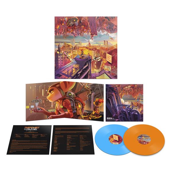 Ratchet And Clank : Rift Apart Vinyle Bleu et Orange Marbré - Front Cover