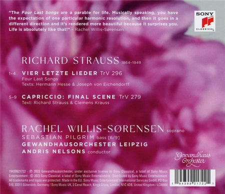 Strauss: Four Last Songs - Front Cover