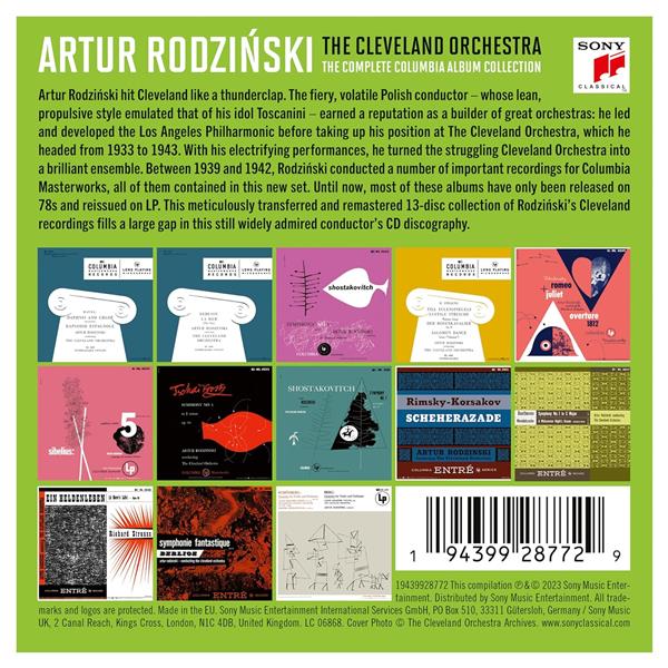 Artur Rodzinski The Cleveland Orchestra The Complete Columbia Album Collection - Front Cover