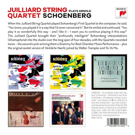The Juilliard String Quartet Plays Schoenberg - Front Cover