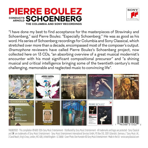 Pierre Boulez Conducts Arnold Schoenberg The Complete Columbia and Sony - Front Cover