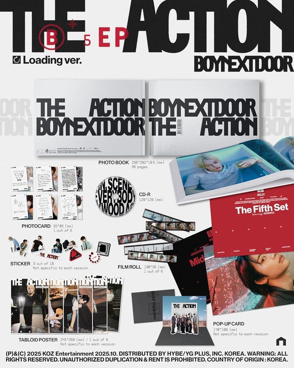 BOYNEXTDOOR 5th EP [The Action] (Loading Version) Coffret - Front Cover