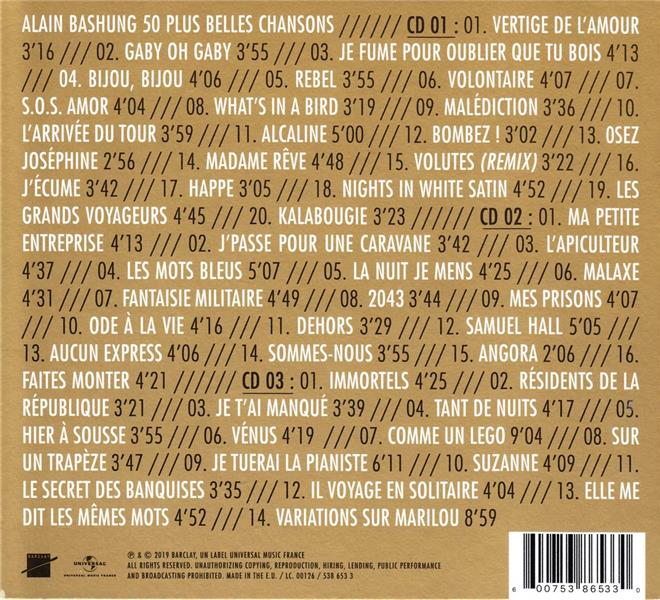 50 plus belles chansons - Front Cover