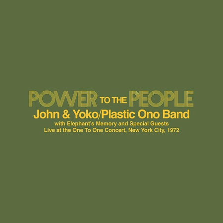 Power To The People - Live at the One To One Concert, New York City, 1972 - Front Cover