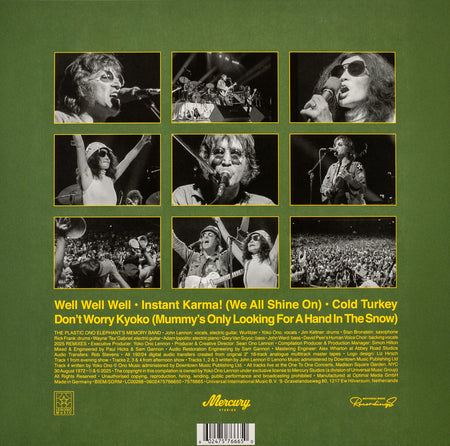 Power To The People - Live at the One To One Concert, New York City, 1972 - Back Cover