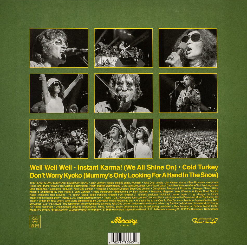 Power To The People - Live at the One To One Concert, New York City, 1972 - Back Cover