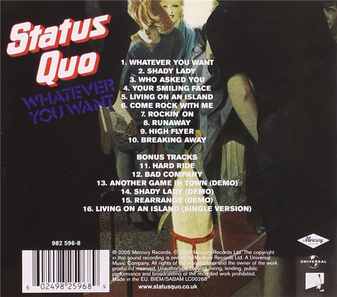 Whatever You Want - Front Cover