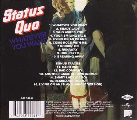 Whatever You Want - Front Cover
