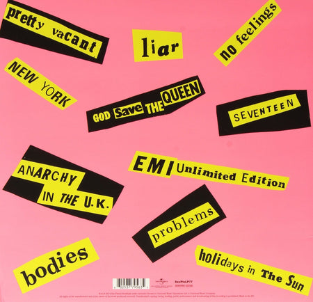 Never Mind The Bollocks, Here's The Sex Pistols - Back Cover