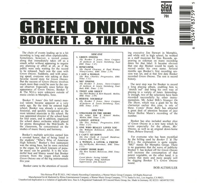 Green Onions - Deluxe 60Th Anniv - Front Cover