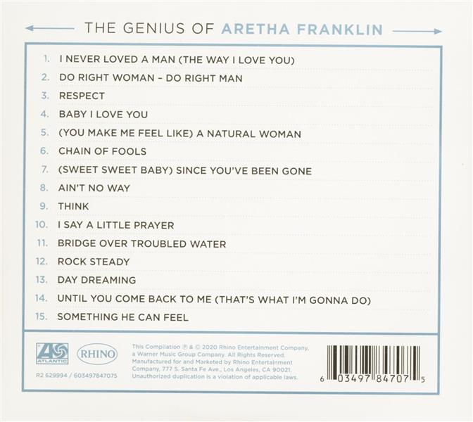The genius of Aretha Franklin - Front Cover