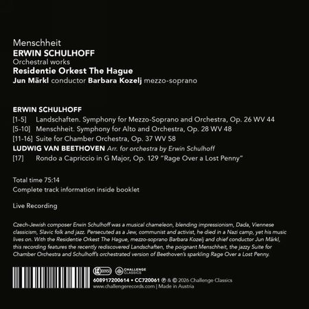 Menschheit - Orchestral Works - Front Cover