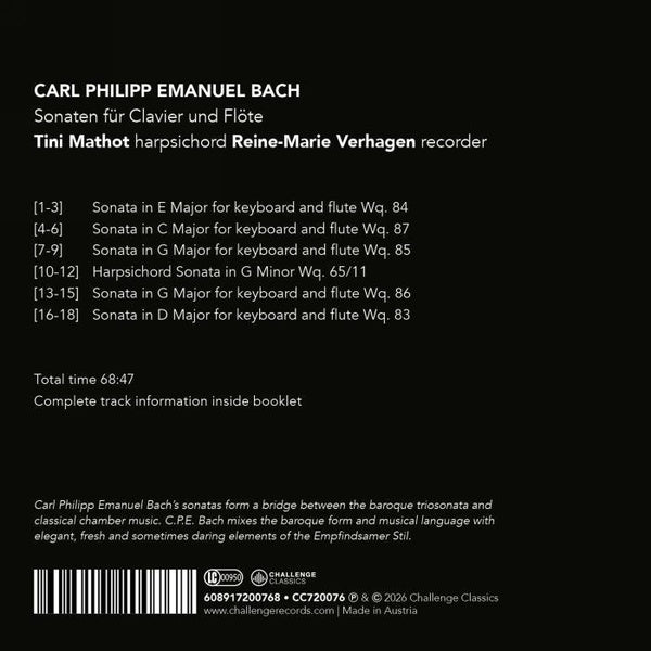 Sonaten Fur Clavier Und Flote - Front Cover
