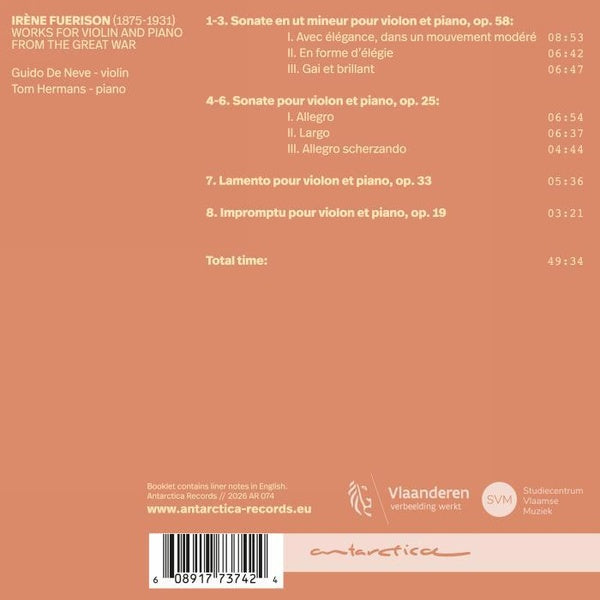 Flemish Music Heritage : Irène Fuerison - Front Cover