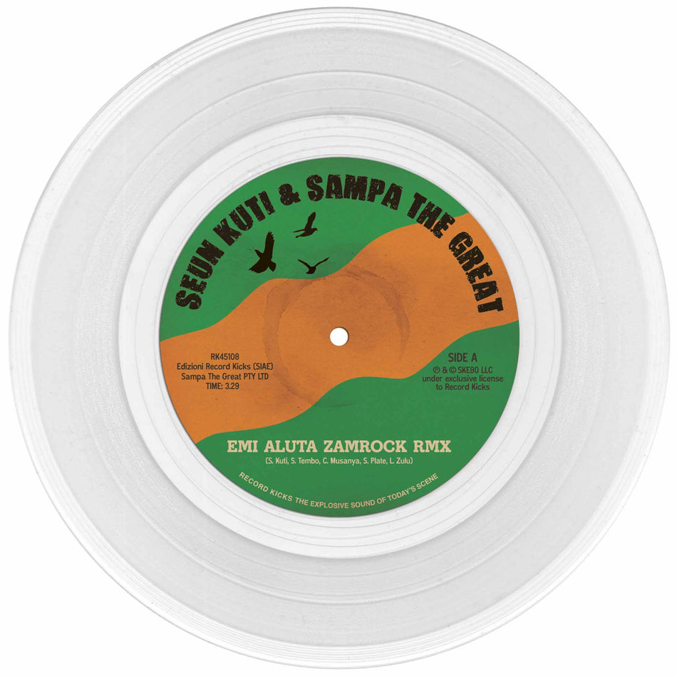 Emi Aluta (Zamrock Remix) + Emi Aluta 45 (Edit) - Vinyle Transparent - Front Cover